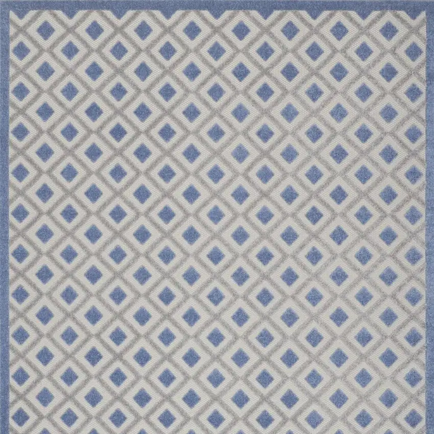 Blue And Gray Indoor Outdoor Area Rug Photo 3