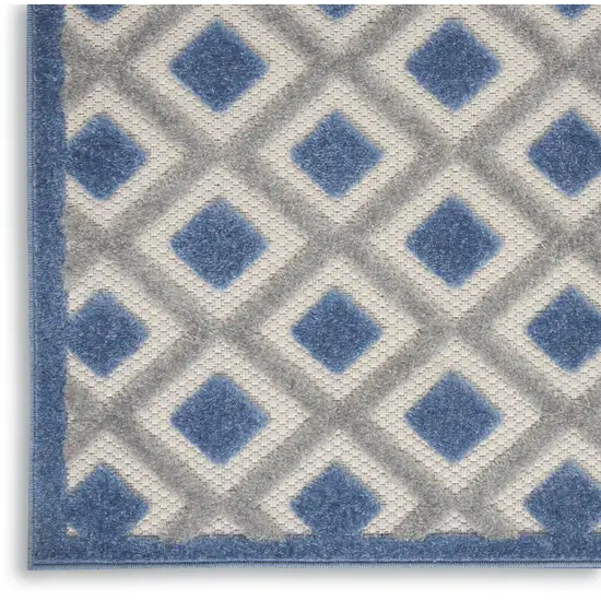 Blue And Gray Indoor Outdoor Area Rug Photo 7