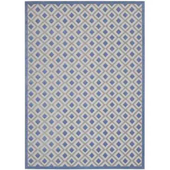 Blue And Gray Indoor Outdoor Area Rug Photo 5