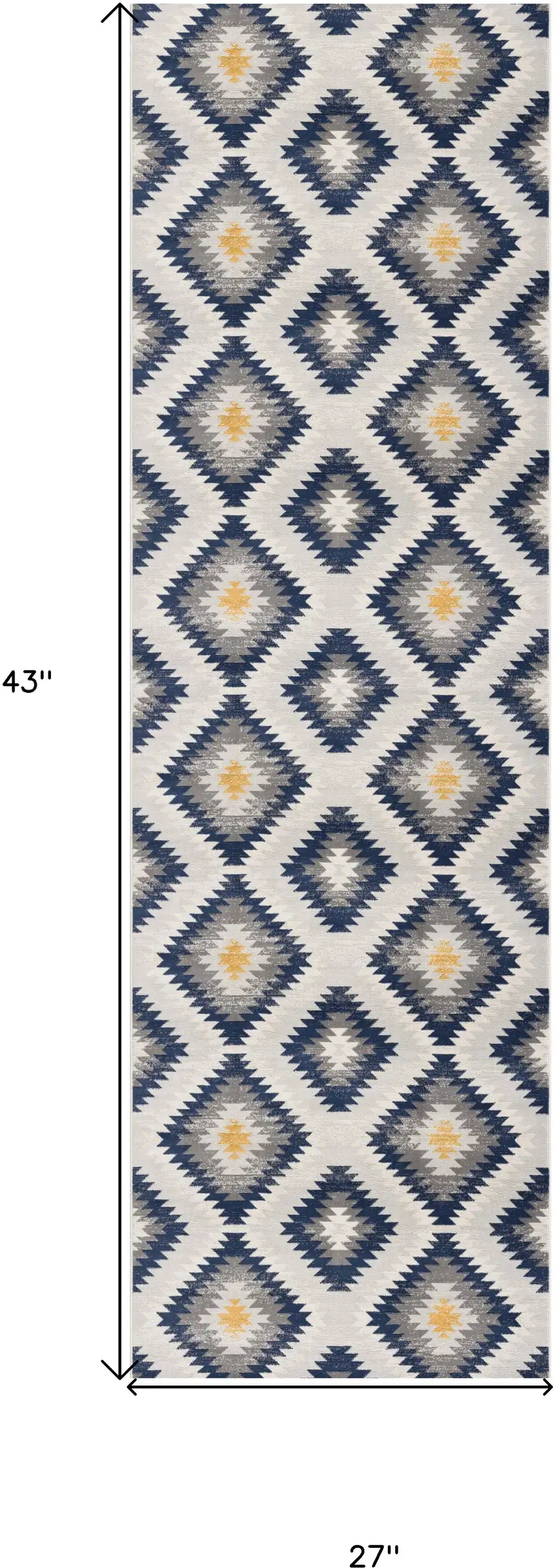 Blue Ikat Kilim Area Rug Photo 8