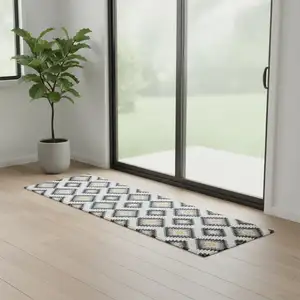 Photo of Blue and Gray Kilim Pattern Area Rug