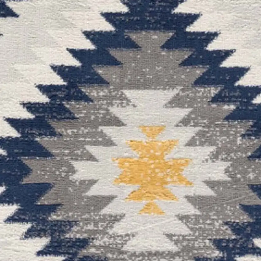 Blue and Gray Kilim Pattern Area Rug Photo 1