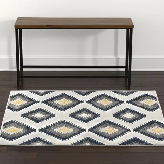 Blue Ikat Kilim Area Rug Photo 2