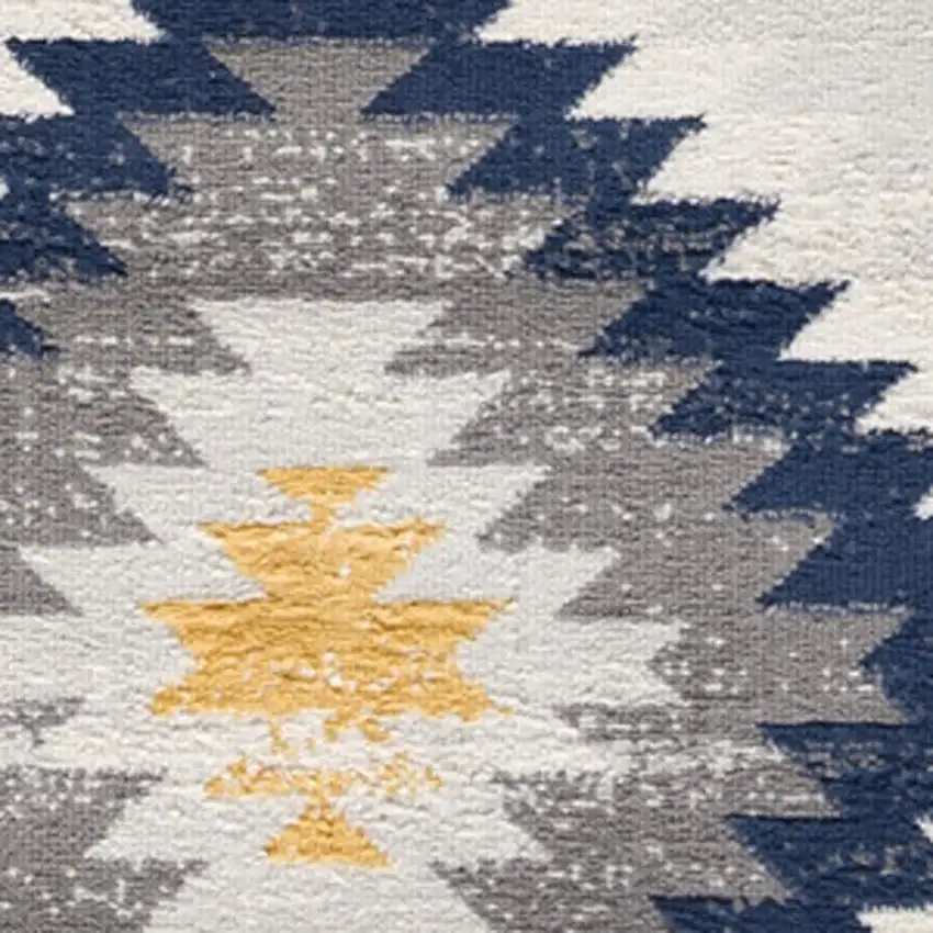 Blue Ikat Kilim Area Rug Photo 3