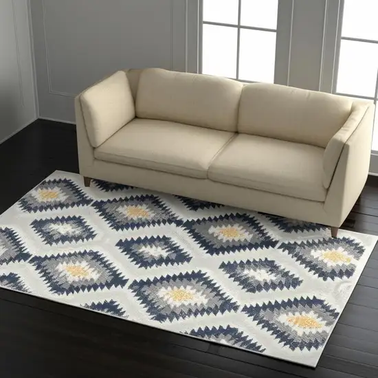 Blue Ikat Kilim Area Rug Photo 2