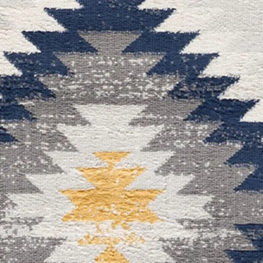 Blue Ikat Kilim Area Rug Photo 3