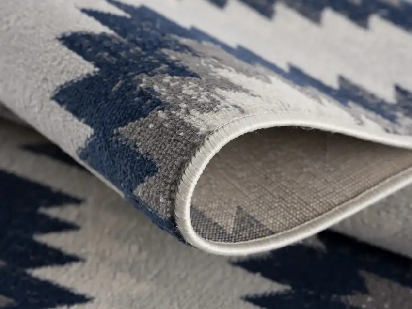 Blue Ikat Kilim Area Rug Photo 5