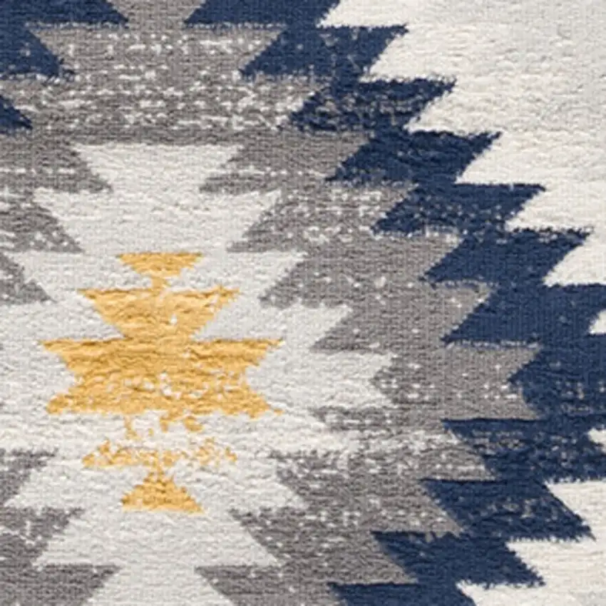 Blue and Gray Kilim Pattern Area Rug Photo 1