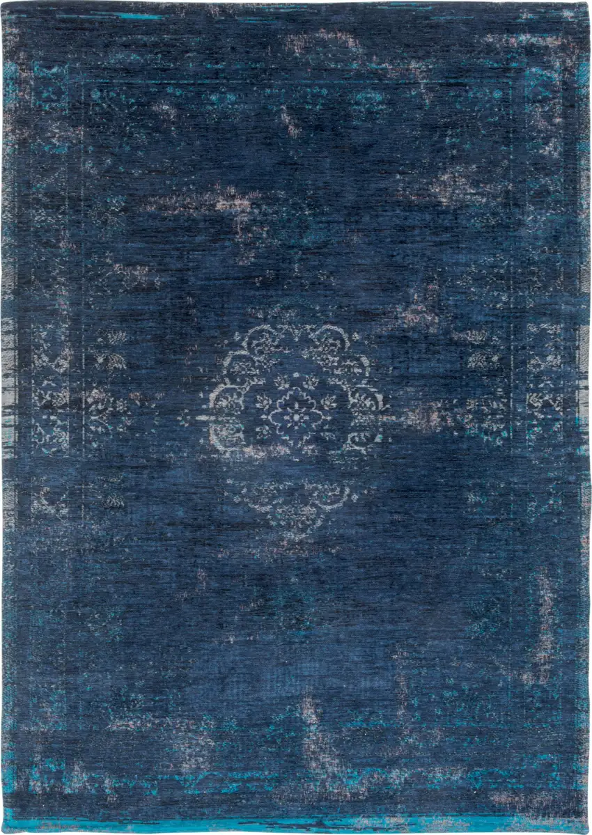 Blue and Gray Medallion Non Skid Area Rug Photo 2