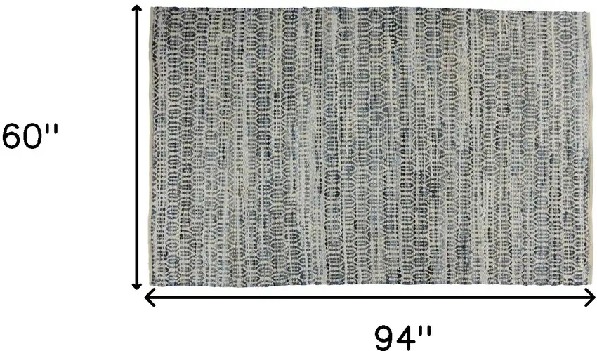 Blue and Gray Ogee Area Rug Photo 5