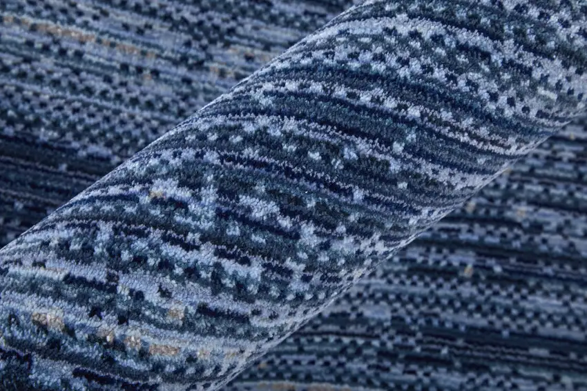 Blue and Gray Power Loom Area Rug Photo 8