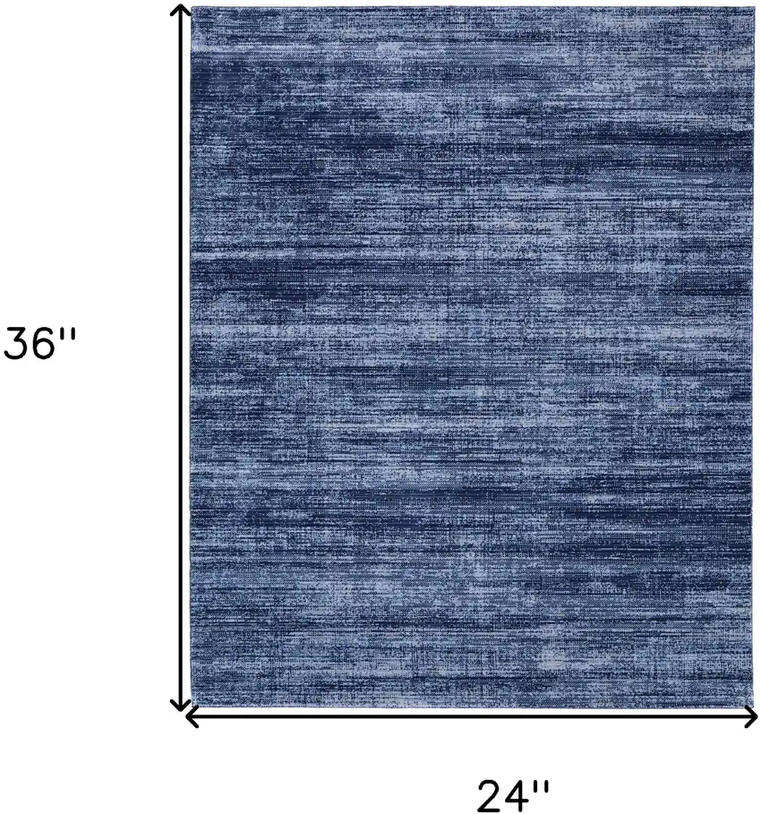 Blue and Gray Power Loom Area Rug Photo 3