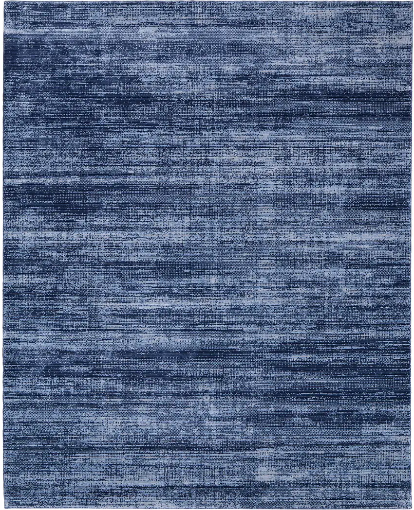 Blue and Gray Power Loom Area Rug Photo 2