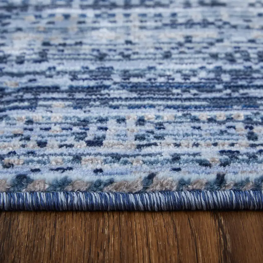 Blue and Gray Power Loom Area Rug Photo 6