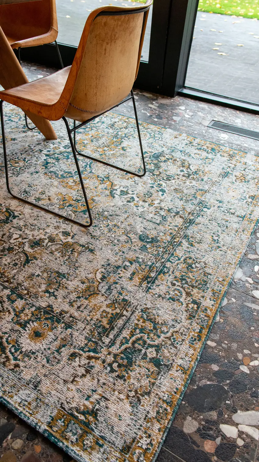Blue and Green Abstract Non Skid Area Rug Photo 8