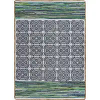 Photo of Blue and Green Chindi Area Rug