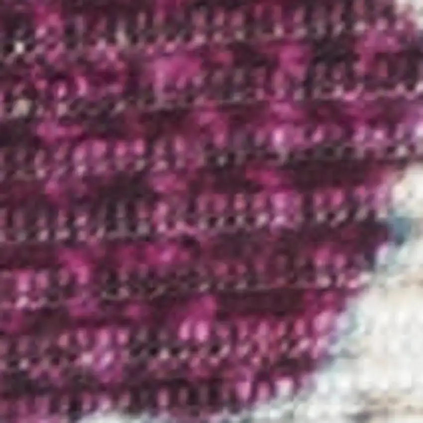 Blue and Green Floral Power Loom Washable Non Skid Area Rug Photo 3