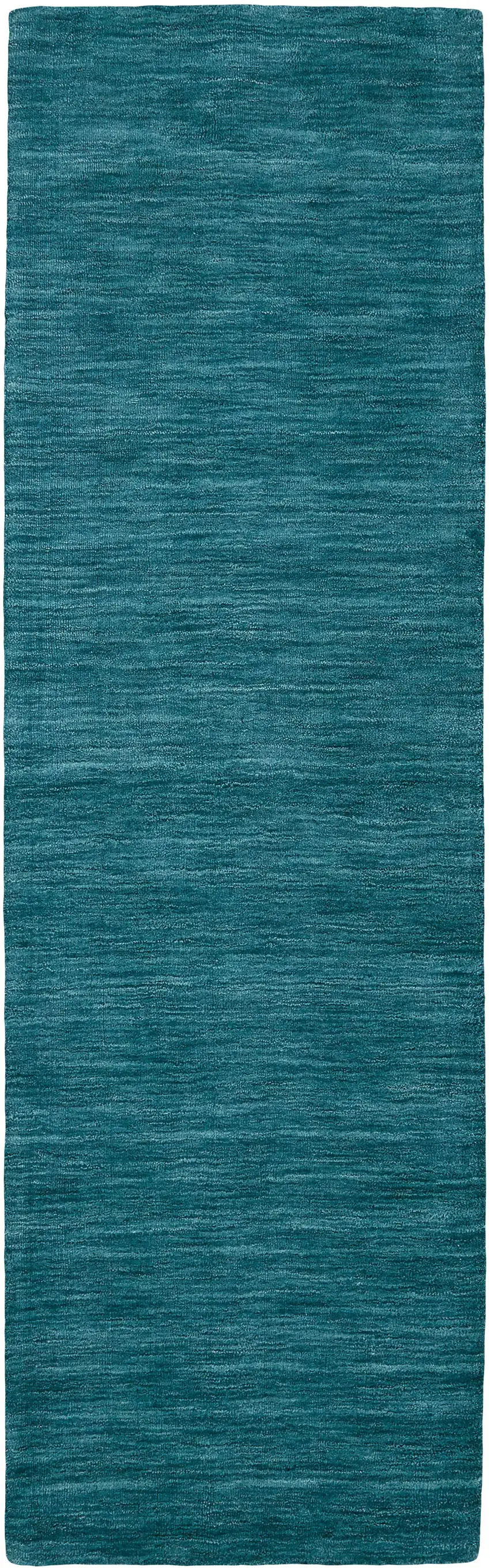 Blue and Green Hand Woven Runner Rug Photo 4