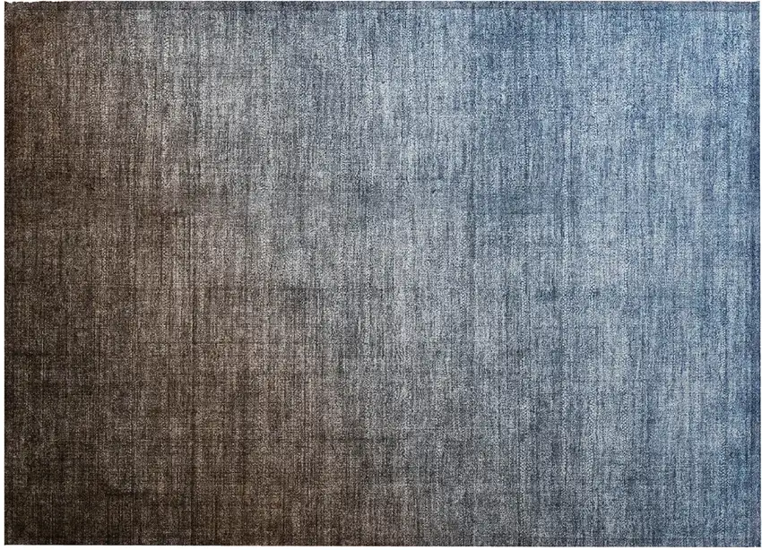 Blue and Green Ombre Washable Non Skid Indoor Outdoor Area Rug Photo 2