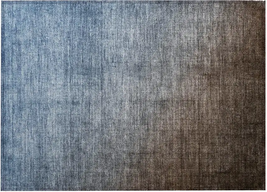 Blue and Green Ombre Washable Non Skid Indoor Outdoor Area Rug Photo 5