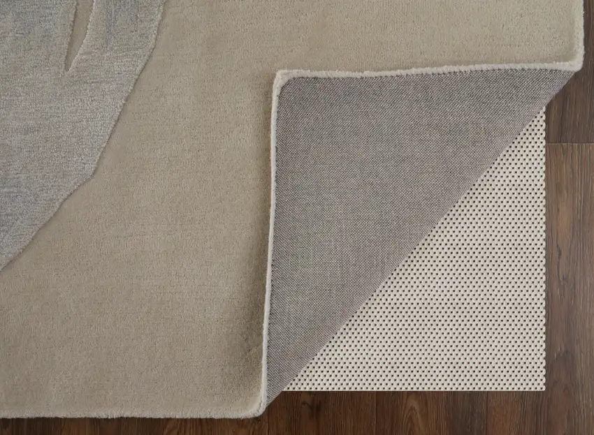 Blue and Ivory Abstract Hand Tufted Area Rug Photo 6