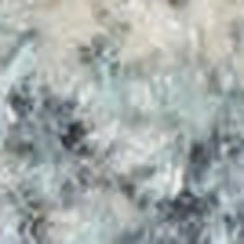 Blue and Ivory Abstract Power Loom Washable Area Rug Photo 2