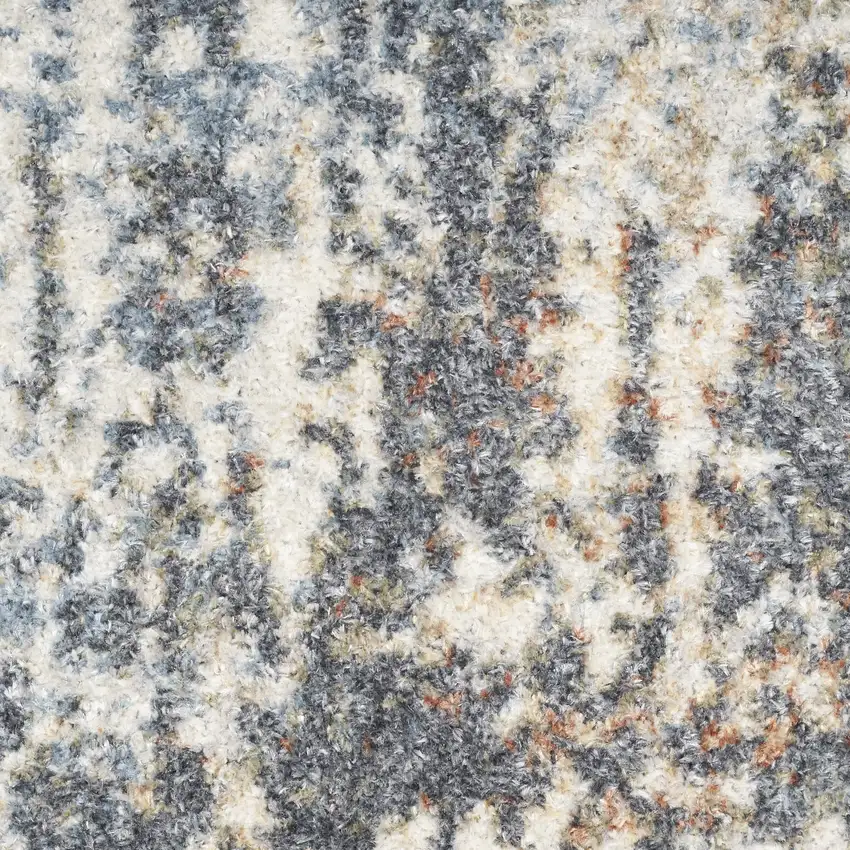 Blue And Ivory Moroccan Washable Area Rug Photo 4