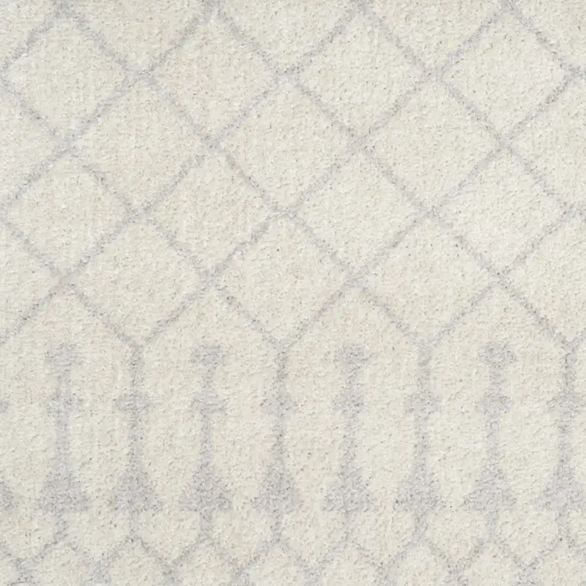 Blue and Ivory Abstract Power Loom Washable Area Rug Photo 9