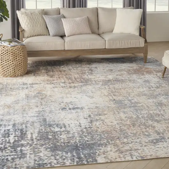 Gray And Ivory Moroccan Washable Area Rug Photo 6