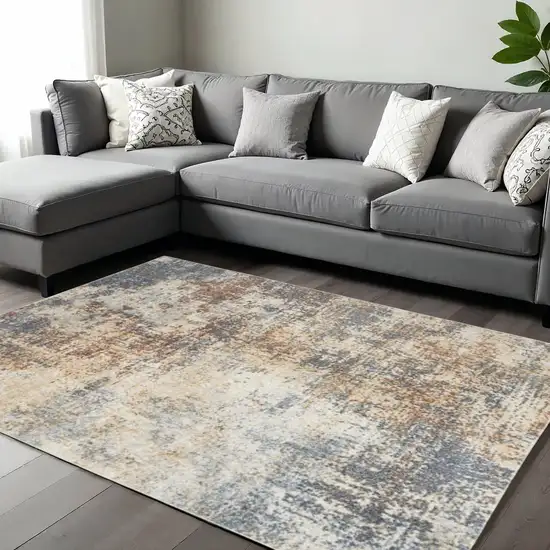 Gray And Ivory Moroccan Washable Area Rug Photo 2