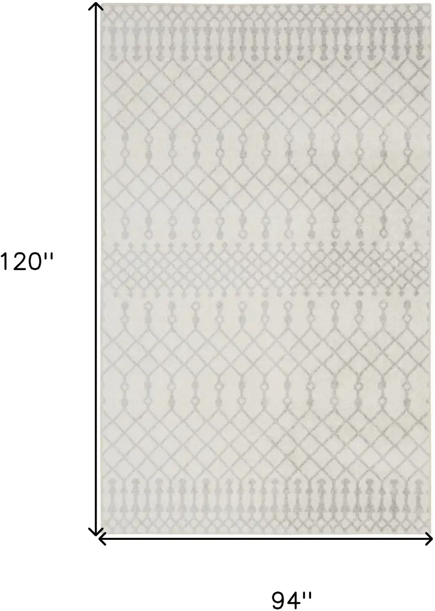 Blue and Ivory Abstract Power Loom Washable Area Rug Photo 8