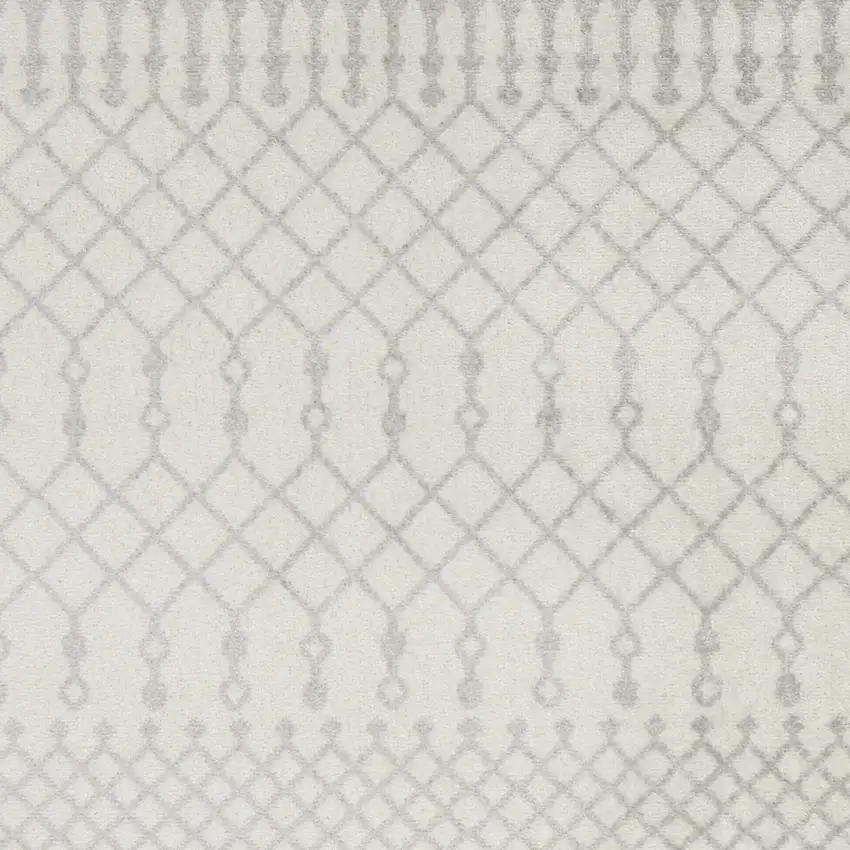 Blue and Ivory Abstract Power Loom Washable Area Rug Photo 4