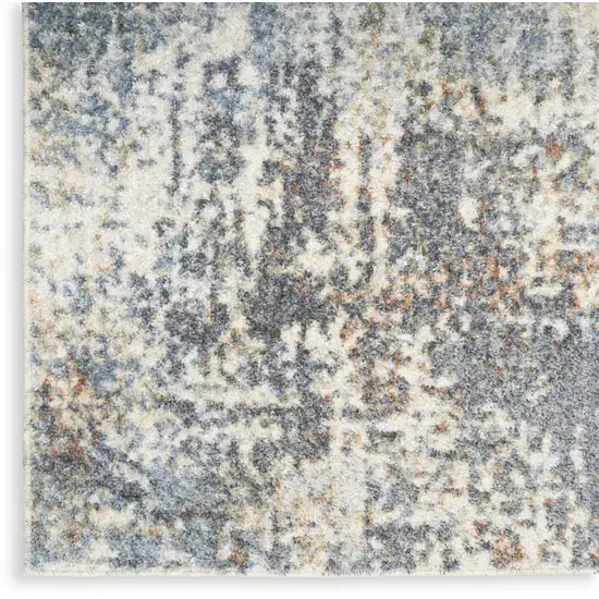 Gray And Ivory Moroccan Washable Area Rug Photo 8