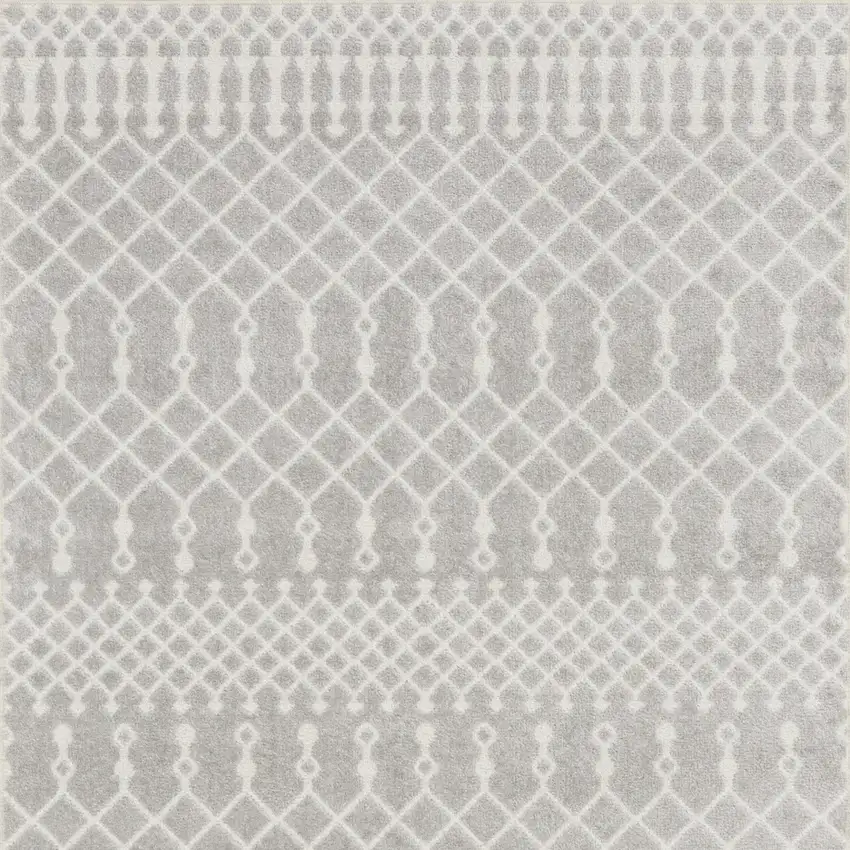 Blue and Ivory Abstract Power Loom Washable Area Rug Photo 5
