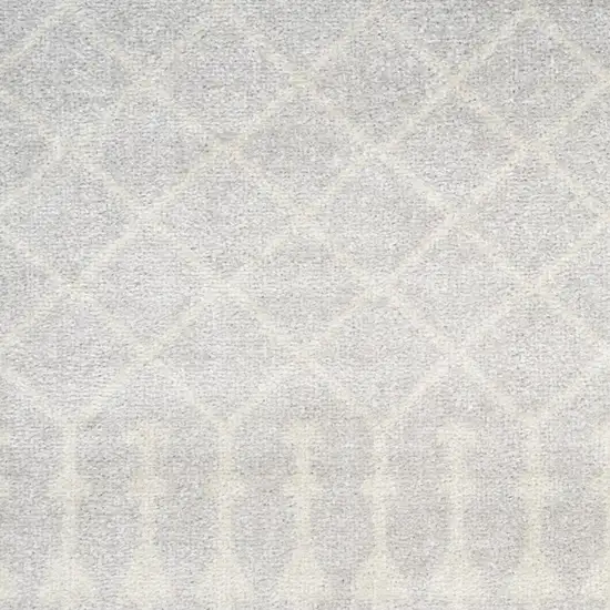 Blue and Ivory Abstract Power Loom Washable Area Rug Photo 8