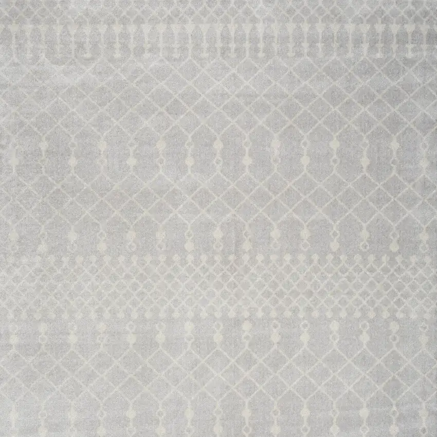 Blue and Ivory Abstract Power Loom Washable Area Rug Photo 9