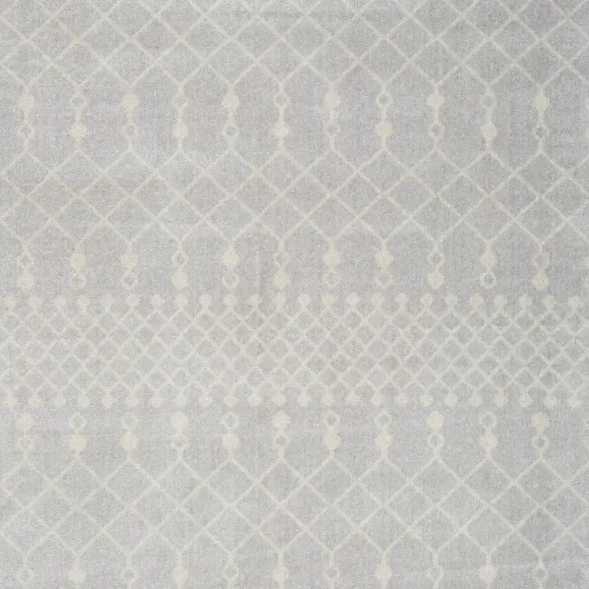 Blue and Ivory Abstract Power Loom Washable Area Rug Photo 8