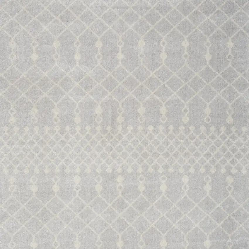 Blue and Ivory Abstract Power Loom Washable Area Rug Photo 4