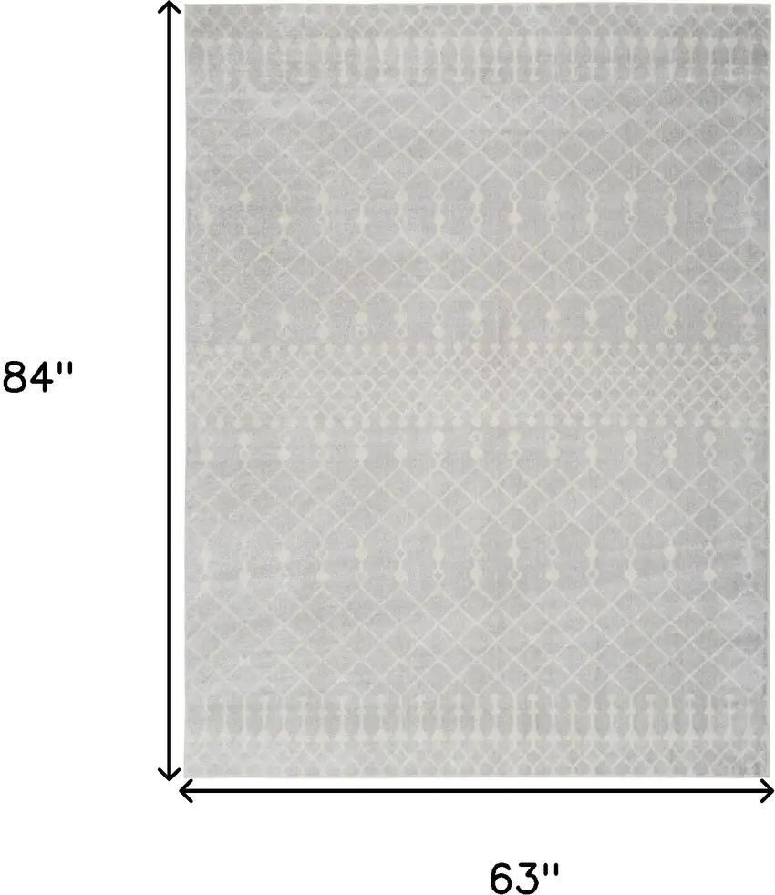 Blue and Ivory Abstract Power Loom Washable Area Rug Photo 7