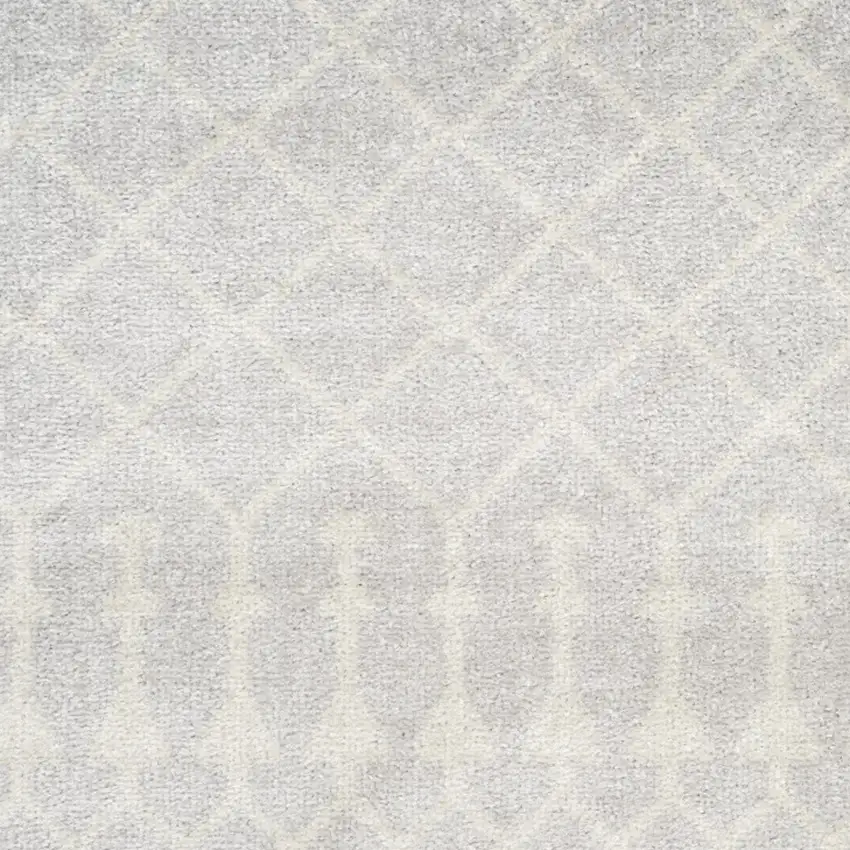 Blue and Ivory Abstract Power Loom Washable Area Rug Photo 8