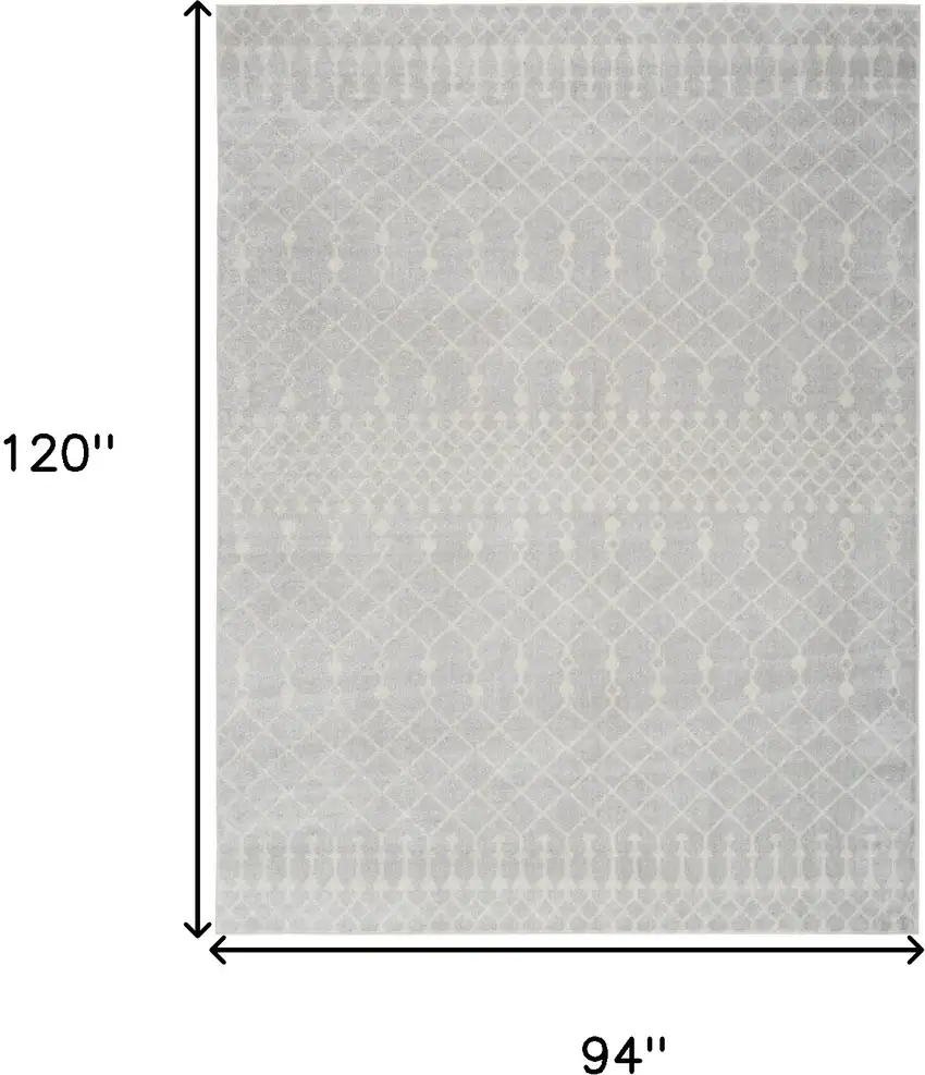 Blue and Ivory Abstract Power Loom Washable Area Rug Photo 7