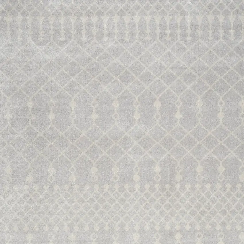 Blue and Ivory Abstract Power Loom Washable Area Rug Photo 4