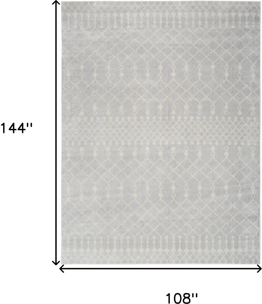 Blue and Ivory Abstract Power Loom Washable Area Rug Photo 7