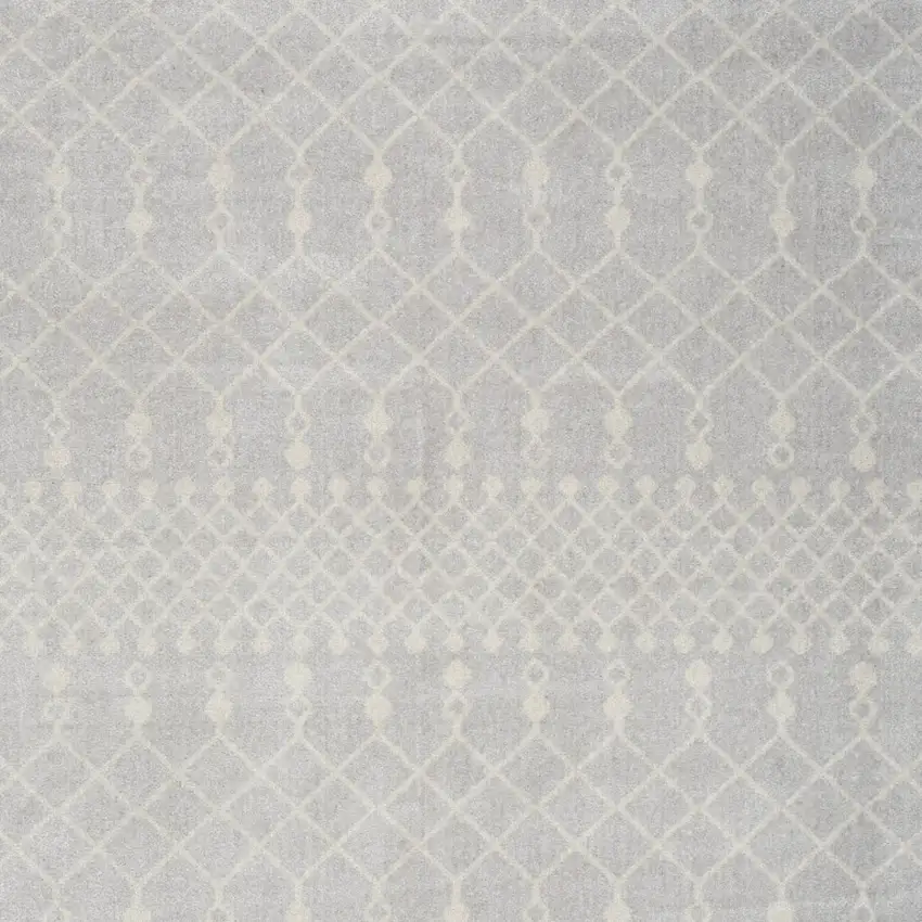Blue and Ivory Abstract Power Loom Washable Area Rug Photo 3