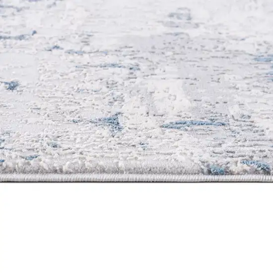 Blue Abstract Dhurrie Area Rug Photo 9