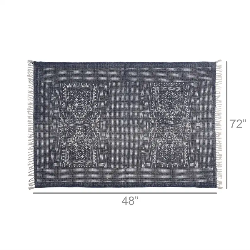 Blue and Ivory Area Rug Photo 3