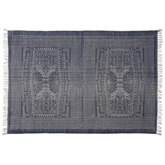 Blue and Ivory Area Rug Photo 5