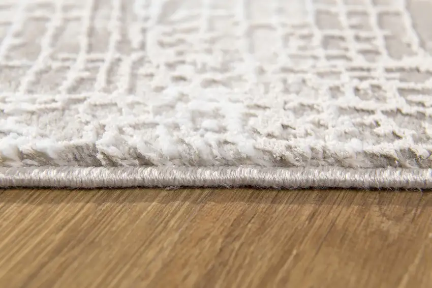Blue and Ivory Distressed Diamonds Area Rug Photo 7