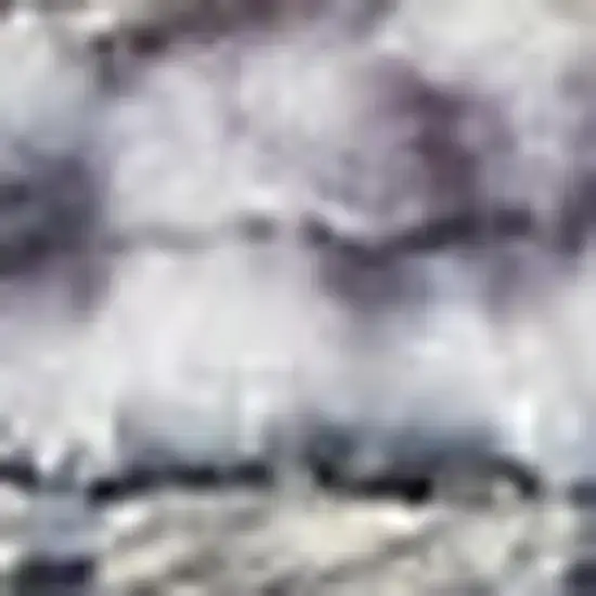 Blue and Ivory Floral Power Loom Distressed Washable Area Rug Photo 1