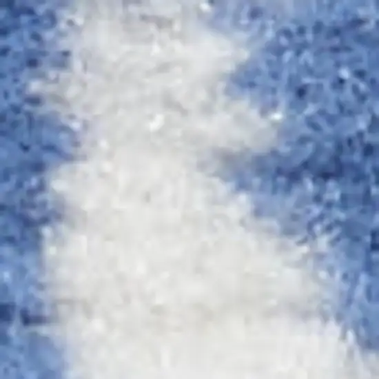 Blue And Ivory Floral Vines Distressed Area Rug Photo 1